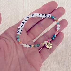 LWP- Double Pisces beaded turquoise colorful word bracelet